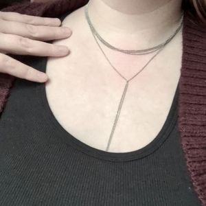 Silver Layered Choker Necklace